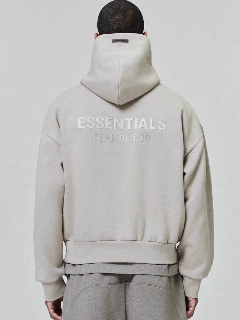 Polera Essentials Classic Fit Fleece Heather Stone SS25