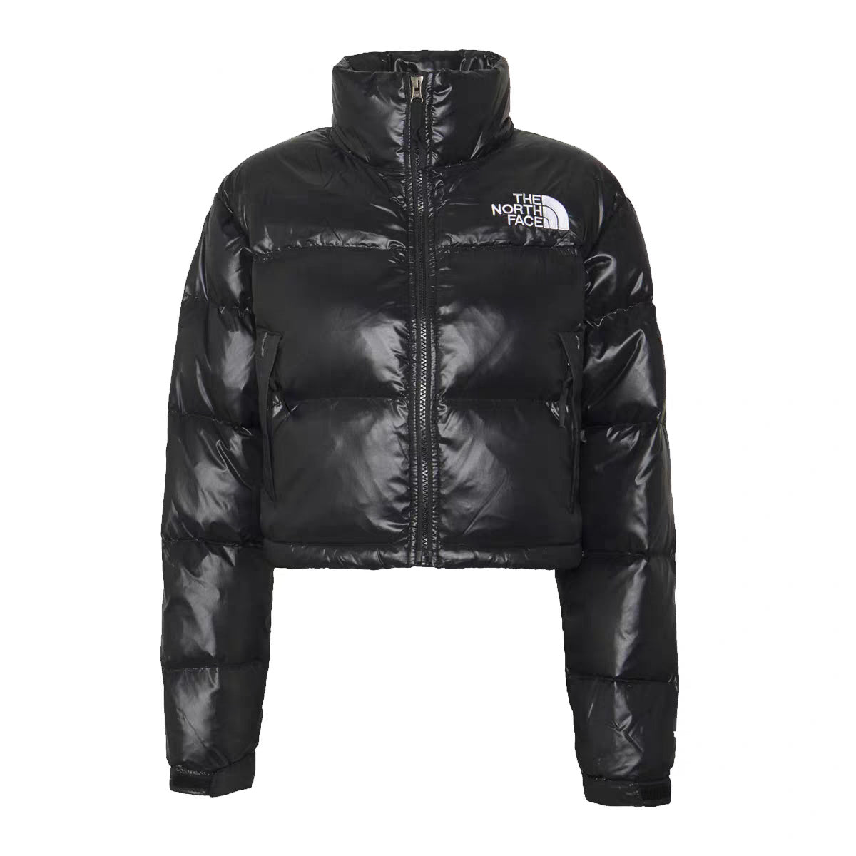 Chaqueta corta para mujer The North Face Nuptse 700 con relleno TNF en negro