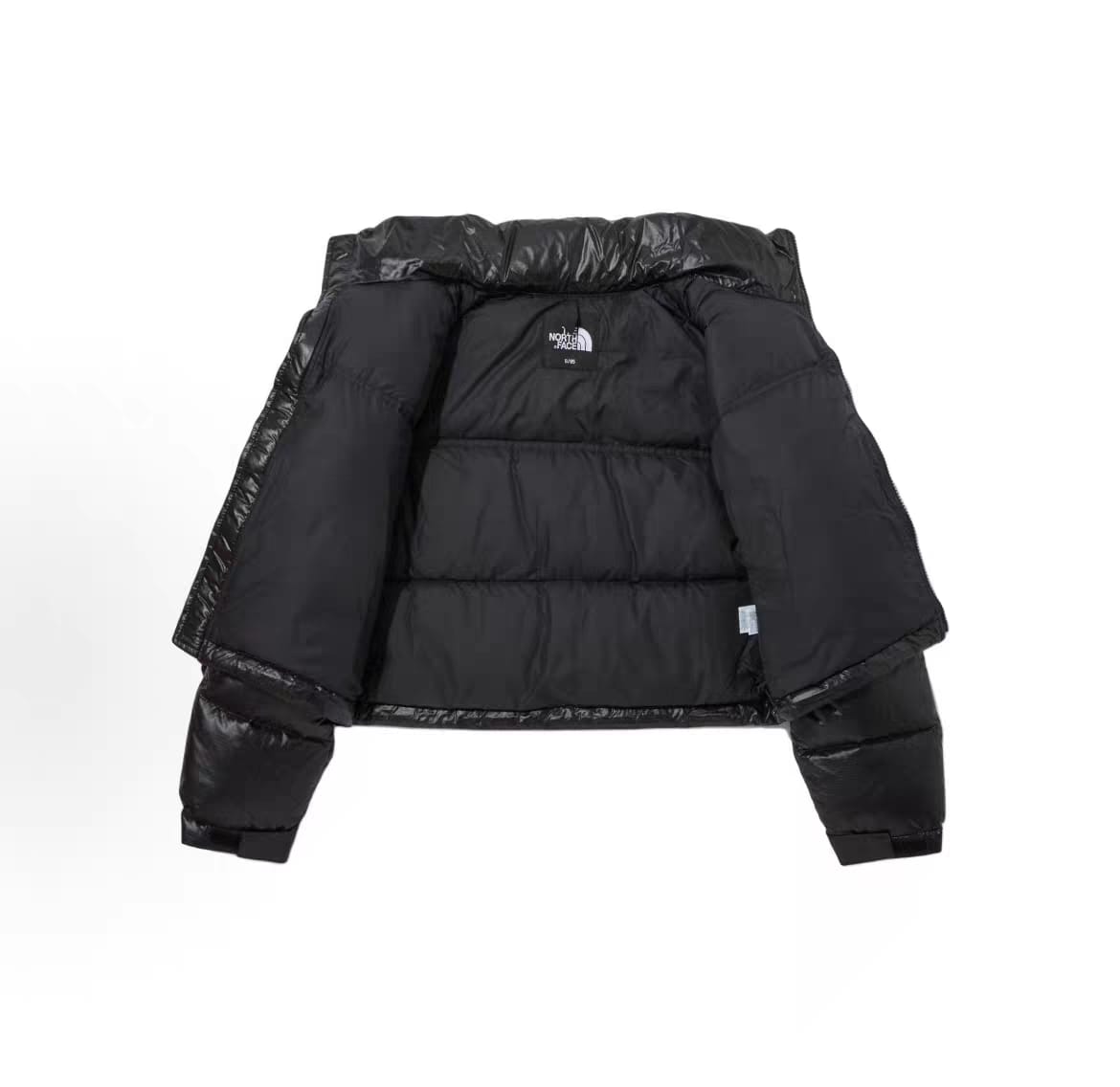 Chaqueta corta para mujer The North Face Nuptse 700 con relleno TNF en negro