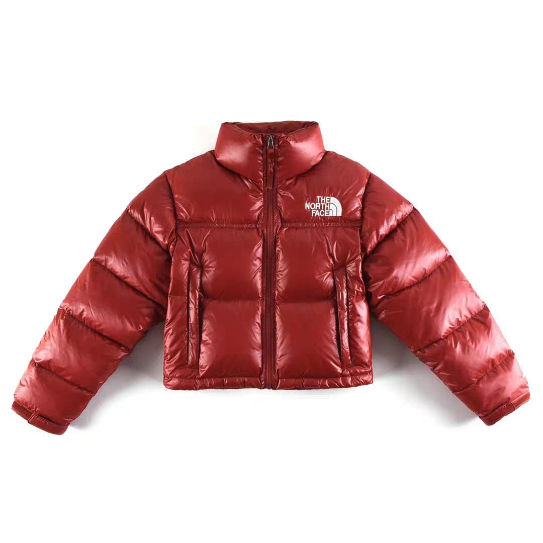 The North Face Mujer Nuptse 700 Fill Chaqueta Corta Brick House Rojo
