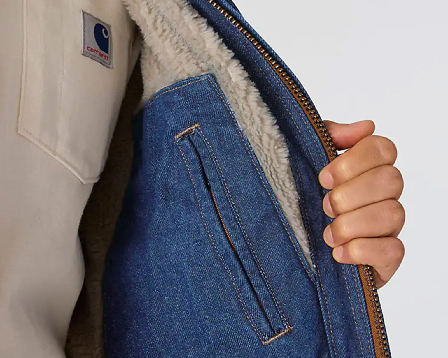 Chaqueta de trabajo con forro de sherpa de pato Crafted Series