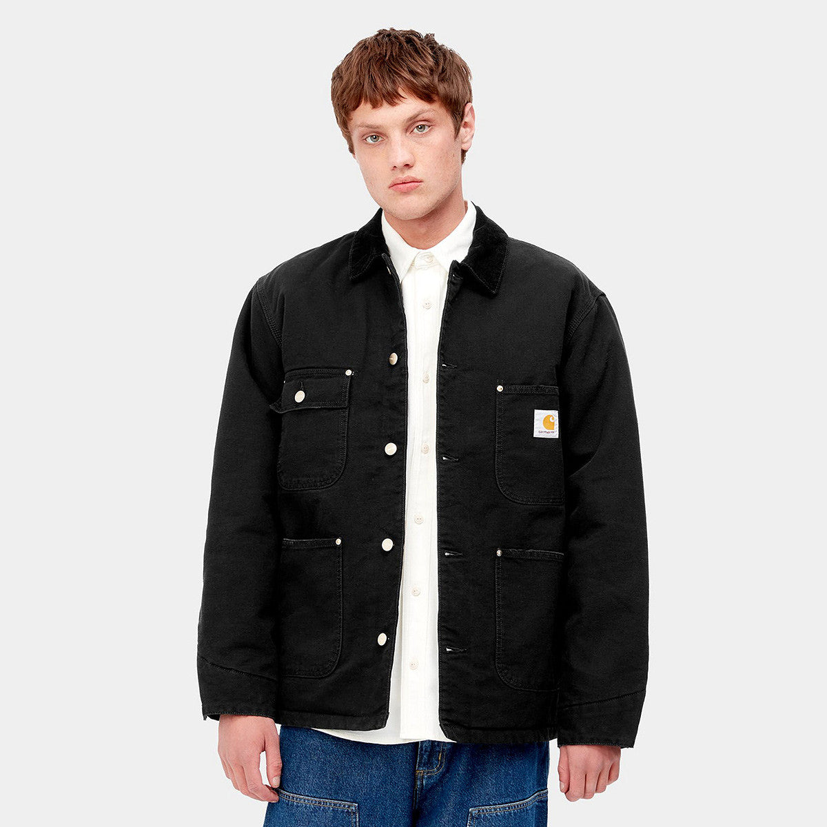 Abrigo Carhartt OG Chore Dearborn Canvas negro envejecido/negro