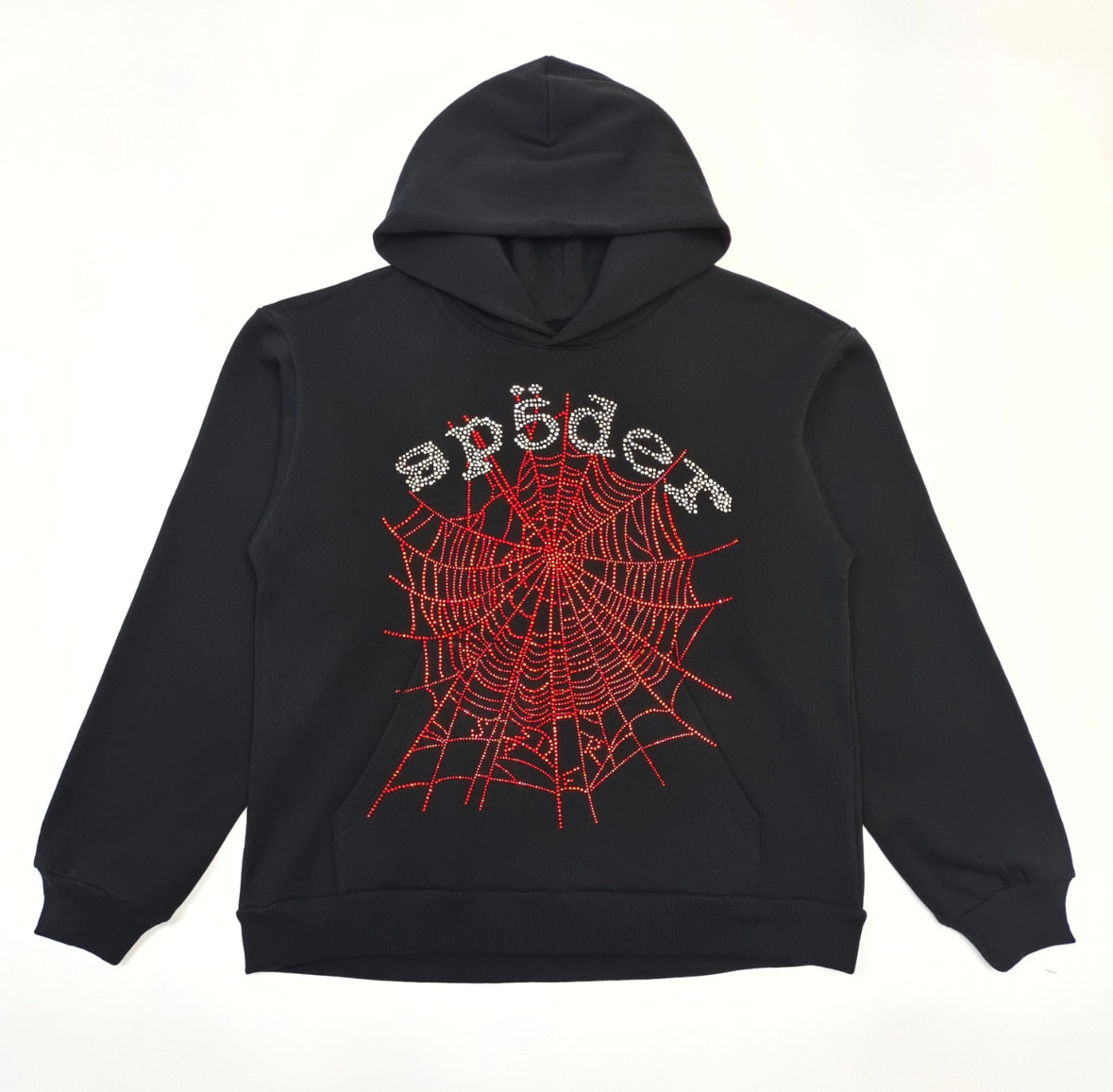 Sp5der OG Rhinestone Web V2 hoodie