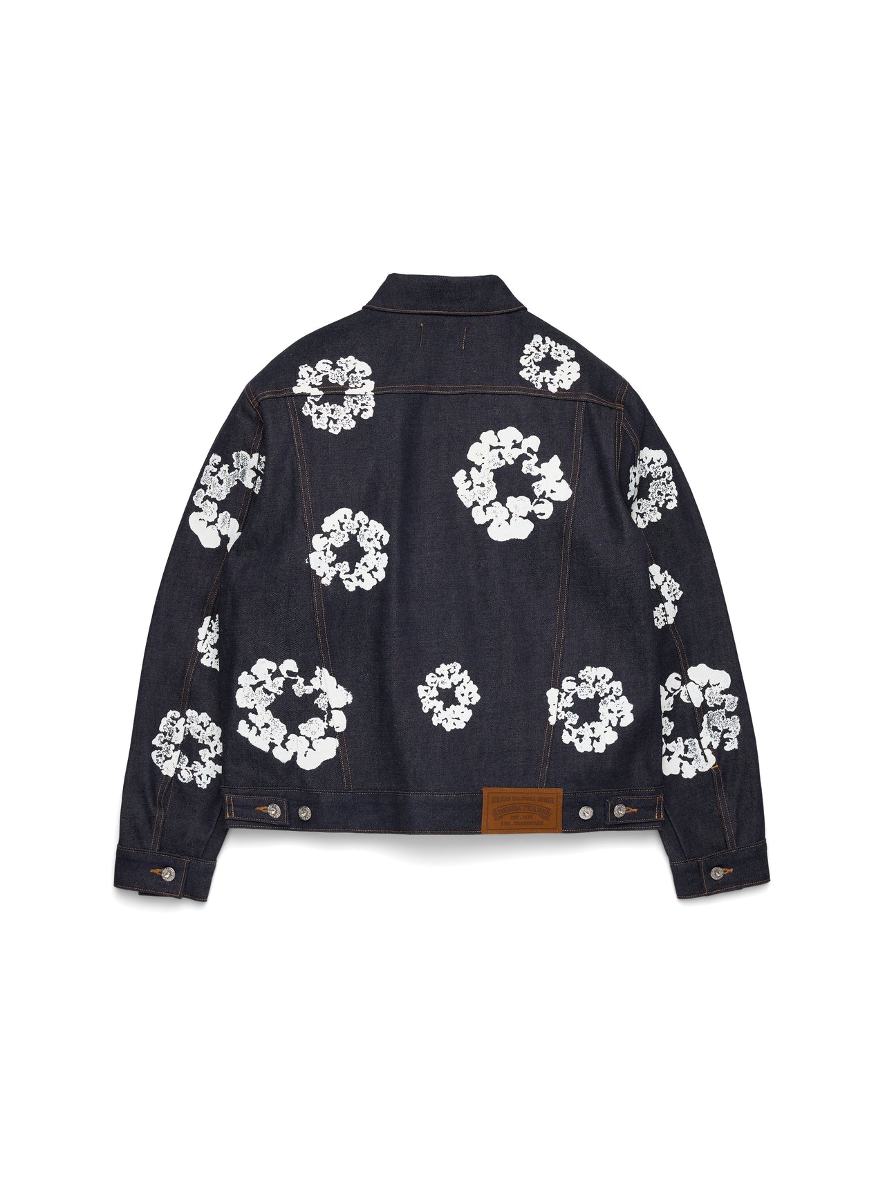 Denim Tears jacket with cotton crown print and selvage