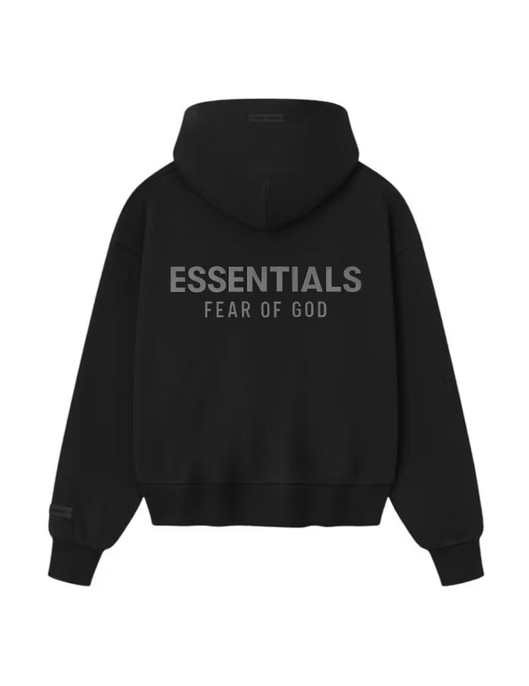 ESSENTIALS FOG TOTAL BLACK/SS25 (ZIPPER)