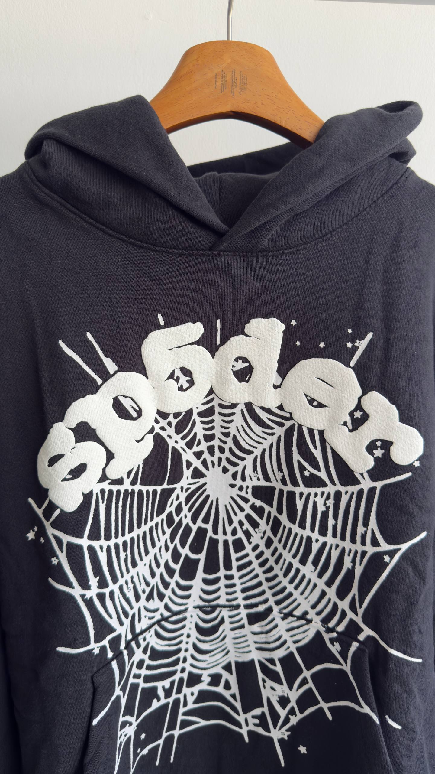 Hoodie Sp5der OG Web en negro