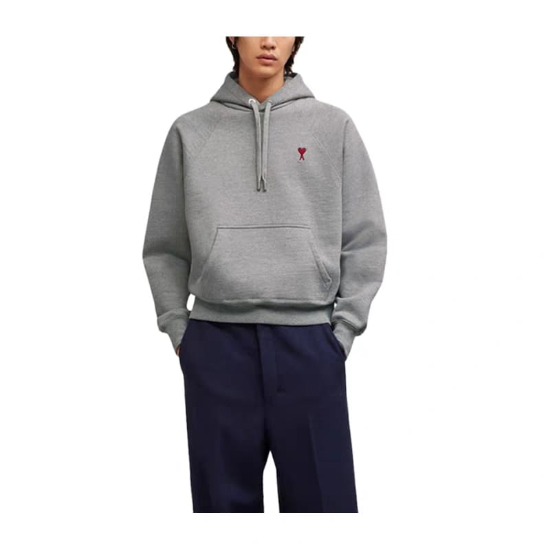 Sudadera con capucha Ami Paris Ami De Coeur gris