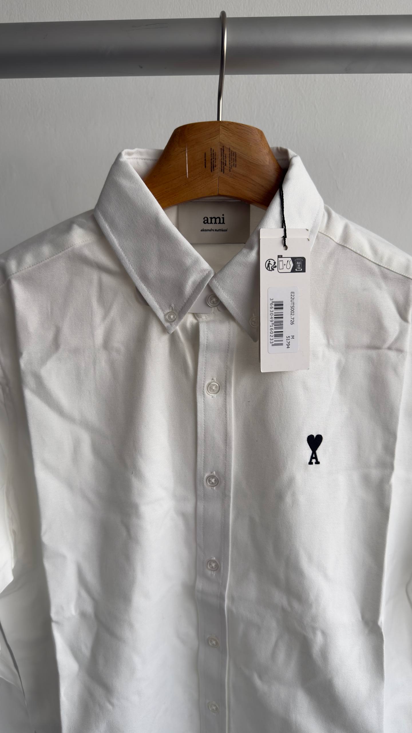 Camisa Oxford de algodón blanco Ami De Coeur
