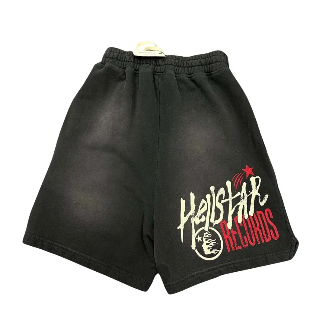 Hellstar Record Sweat Shorts Faded Black