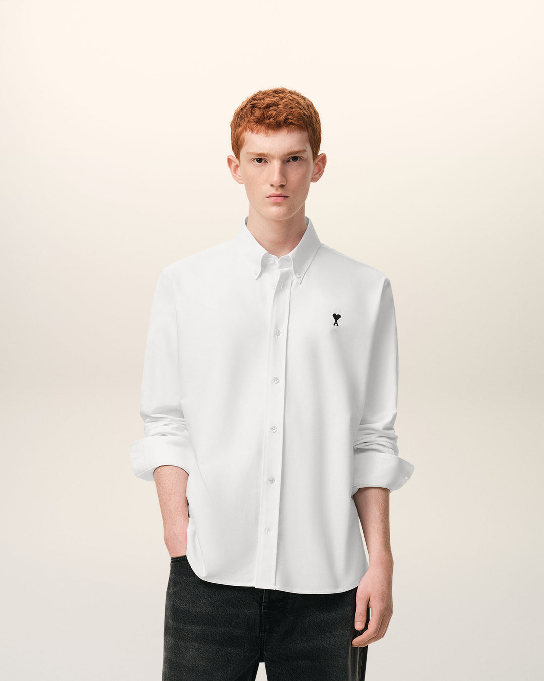 Camisa Oxford de algodón blanco Ami De Coeur