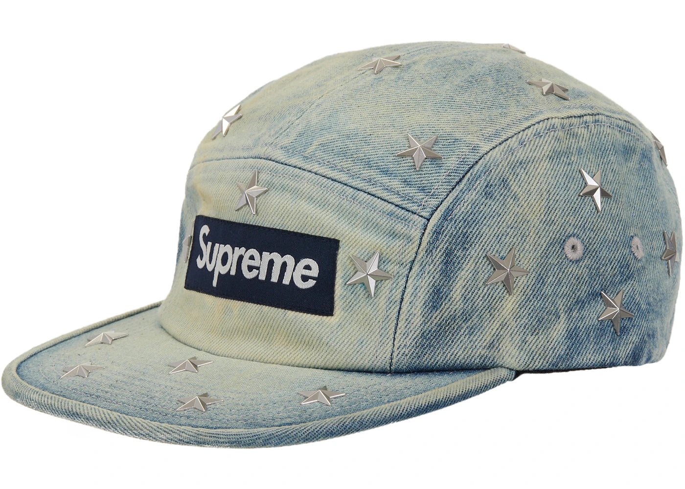 Supreme Stars Studded Denim Camp Cap