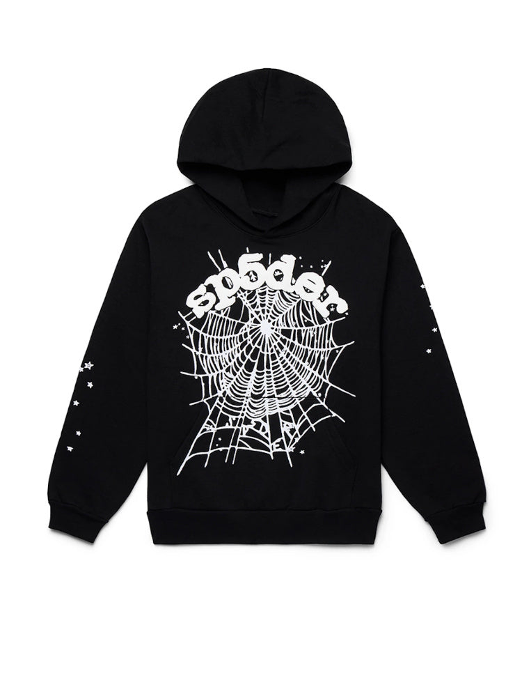 Hoodie Sp5der OG Web en negro