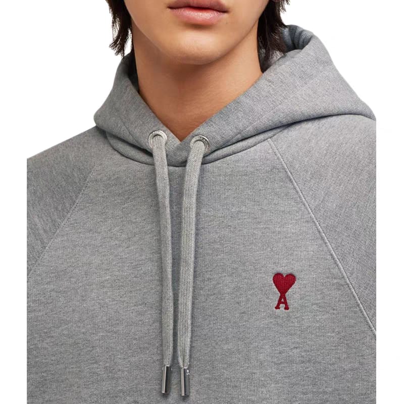 Sudadera con capucha Ami Paris Ami De Coeur gris