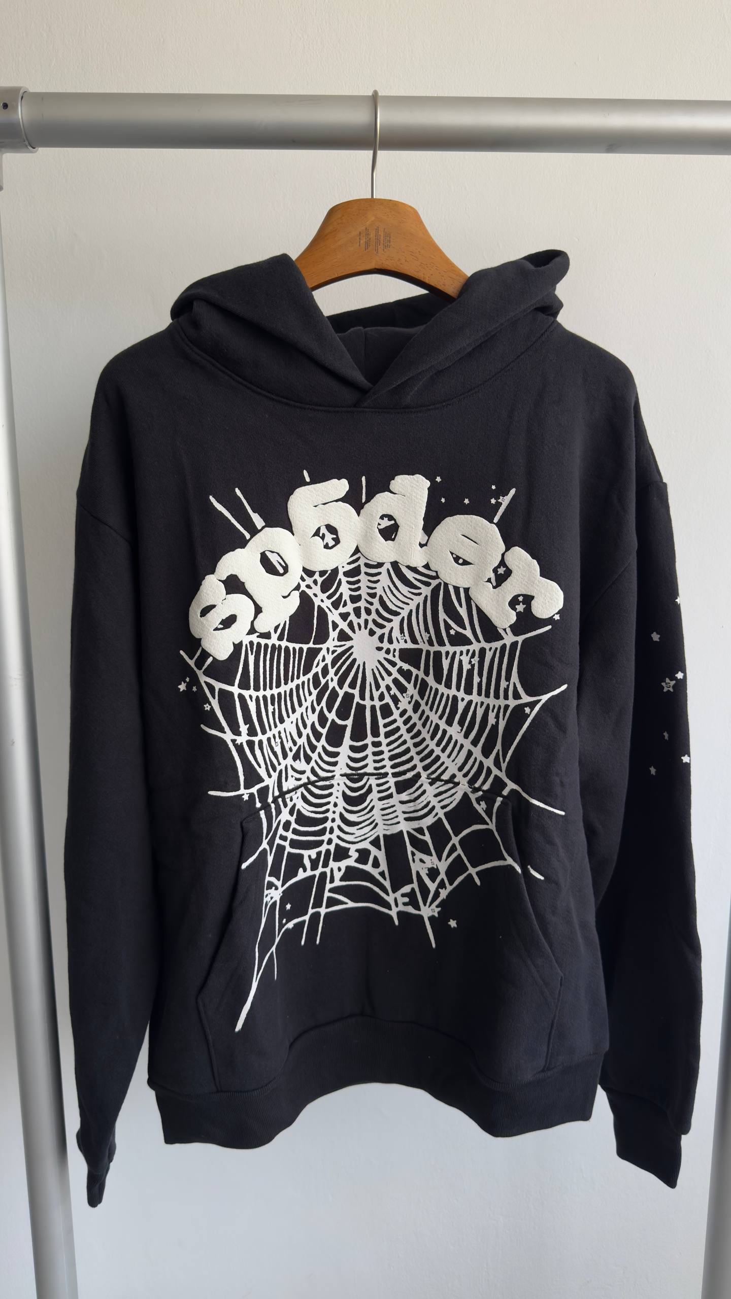 Hoodie Sp5der OG Web en negro