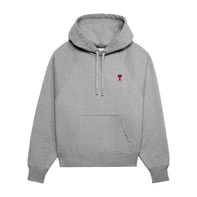 Sudadera con capucha Ami Paris Ami De Coeur gris
